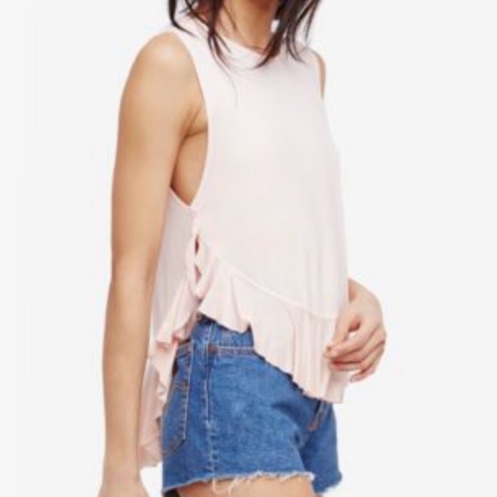 pink free people tank: